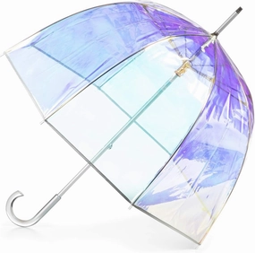 totes Adult Clear Bubble Umbrella with Dome Canopy and Lightweight Wind and Rain Protection