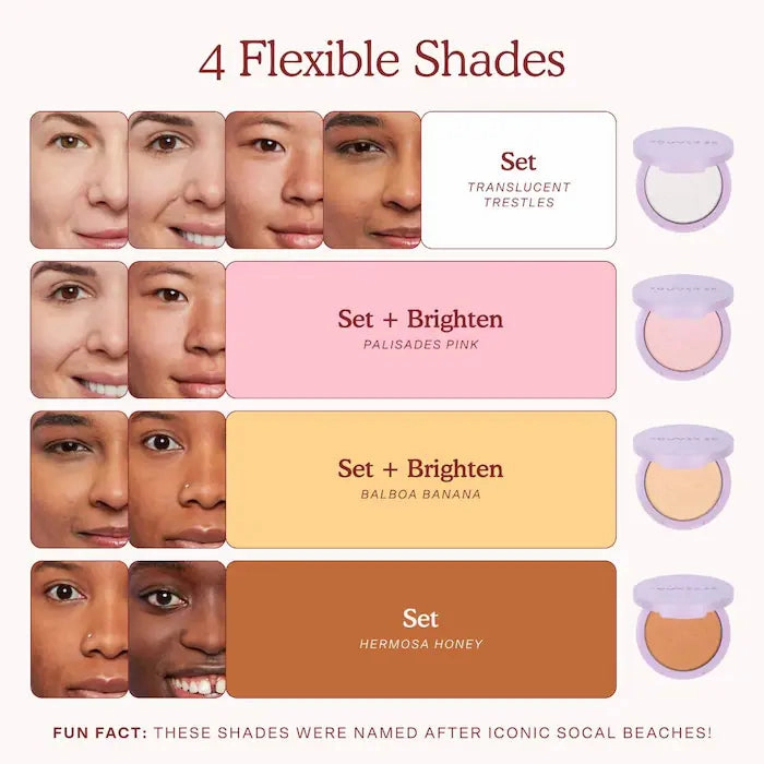 Tower 28 Beauty GetSet Blur   Set Talc-Free Pressed Setting Powder : Balboa Banana