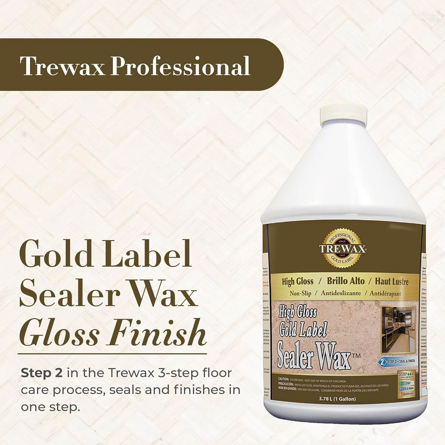 Trewax Professional Gold Label Sealer, Gloss, 1-Gallon
