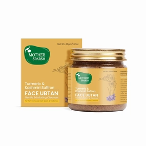 Turmeric Healing Face Ubtan Powder for Hyperpigmentation, Dark Spots & Radiant Complexion with Saffron, Rose Petal, & Orange Peel for All Skin Types, 75g
