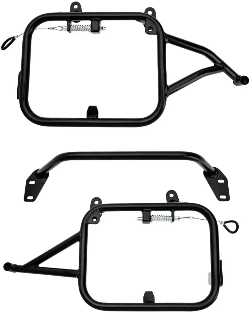 TUSK V2 Aluminum Pannier Boxes with Steel Pannier Racks- Fits CFMOTO IBEX 800 2023-2025 (Silver, Large)