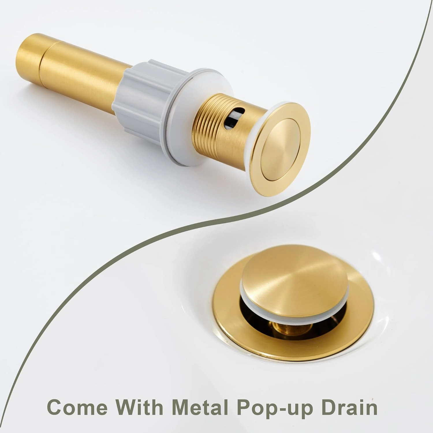 Ultimate Unicorn Bathroom Faucet for Sink Brushed Gold, 4 Inch Bathroom Sink Faucet for 3 Hole or 2 Hole, 2 Handle Waterfall Faucets with Pop up Drain, Centerset Faucets for RV Counter