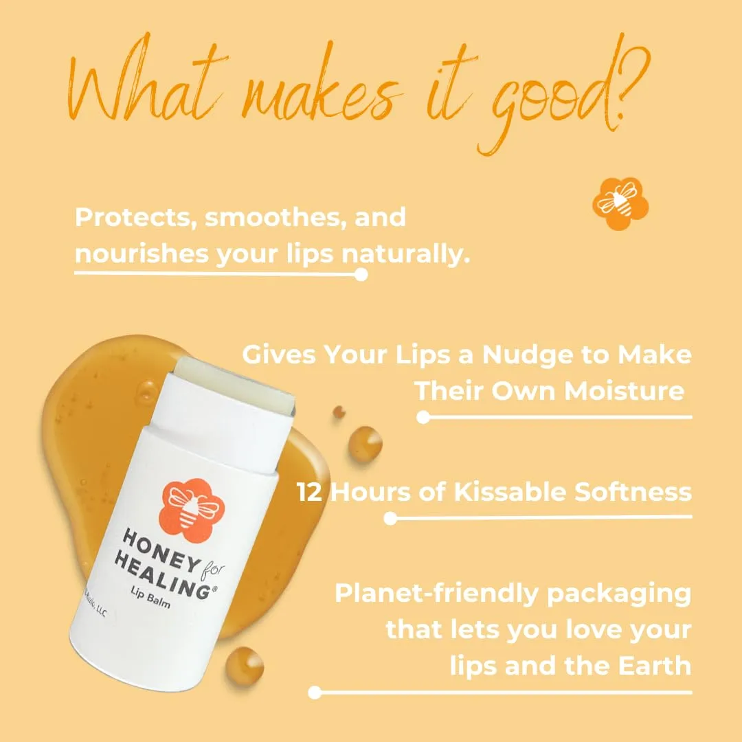 Ultra-Hydrating Formula Made with Manuka Honey 15  UMF, Coconut Oil, Beeswax | 12  Hour Moisture, Zero Waste Recyclable Tube | 0.25 oz / 7 gr (Natural)