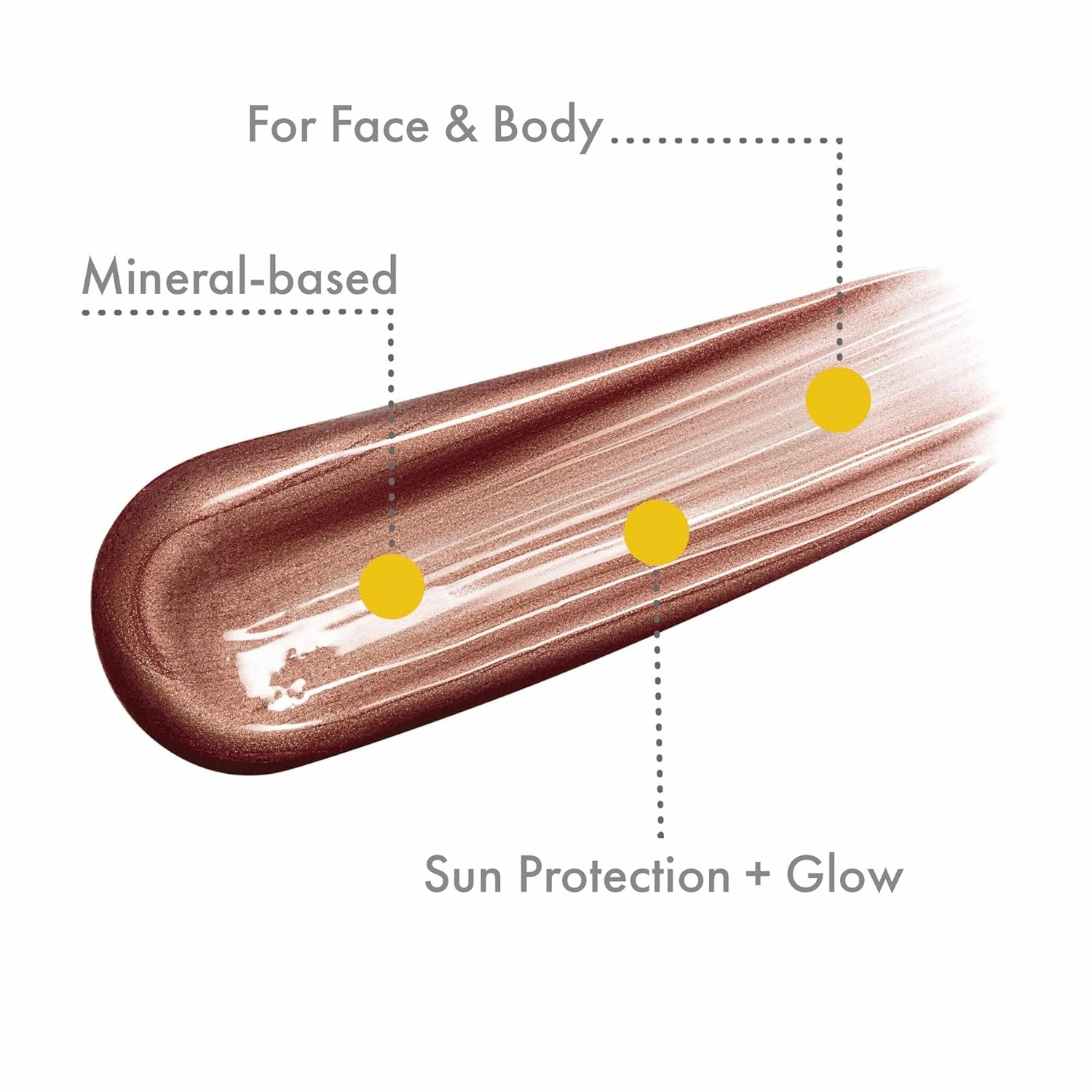 Unsun Face & Body Mineral Highlighter with Broad Spectrum SPF 15 - Liquid Illuminator Makeup, Adds Natural Glow - 1 Fl Oz, Bronze Goddess