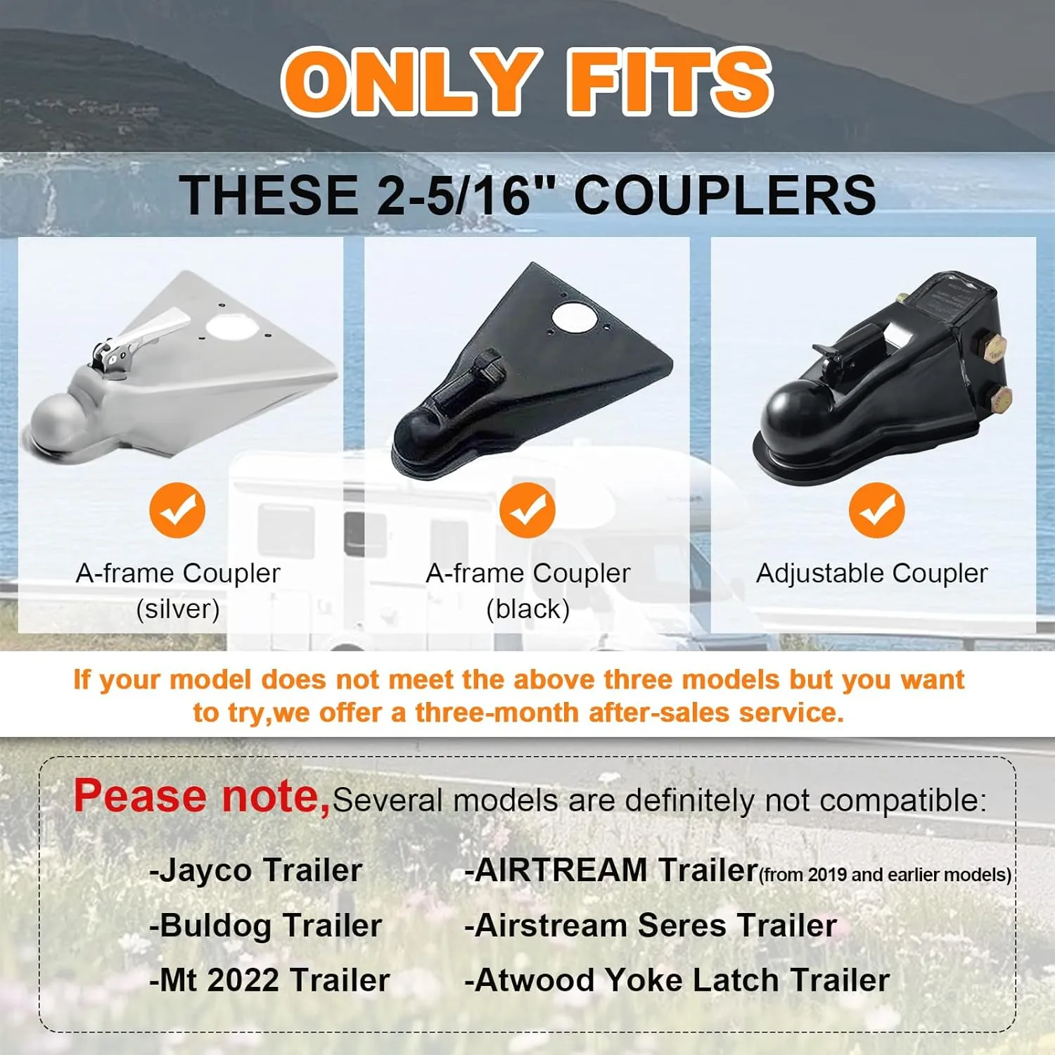 Upgraded 2 5/16" Trailer Lock, Heavy Duty Safety Tongue Locks, Super Solid Thick Steel,2 5/16 Spherical Hook Coupler Lock,Anti-Theft Anti-Smashing,for Rv,Trailer,Boat,Off-Road Vehicle (Blue)