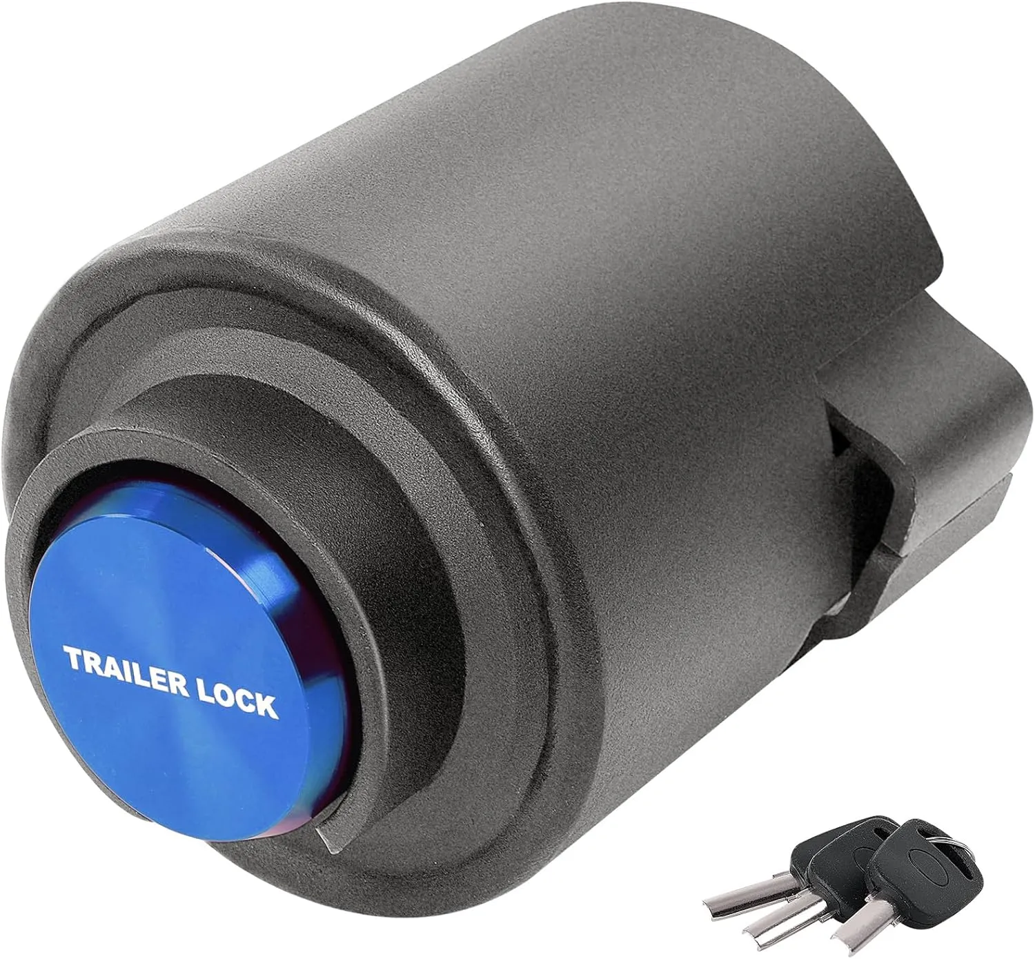 Upgraded 2 5/16" Trailer Lock, Heavy Duty Safety Tongue Locks, Super Solid Thick Steel,2 5/16 Spherical Hook Coupler Lock,Anti-Theft Anti-Smashing,for Rv,Trailer,Boat,Off-Road Vehicle (Blue)