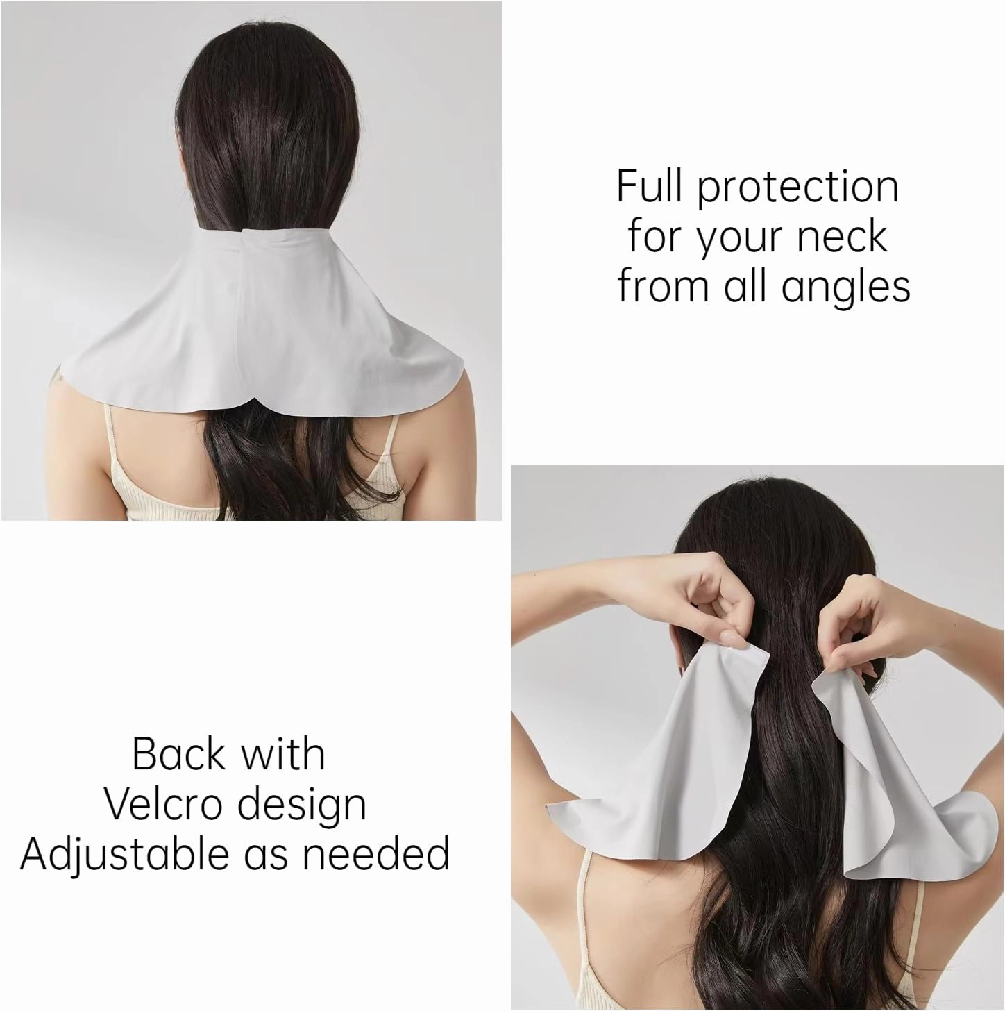 UV Protection Face Cover Beauty Mask UPF 50  for Women, Comfortable Outdoor Daily Use, Adjustable Strap, Reflector