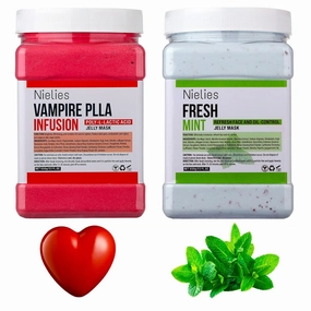 Vampire   Fresh Mint Jelly Mask, Facial Skin Care- Collagen Peel-Off Jelly Mask Set For Facials, Face Mask For Instant Hydration, Vegan Peel Off Face Mask, For Refreshing