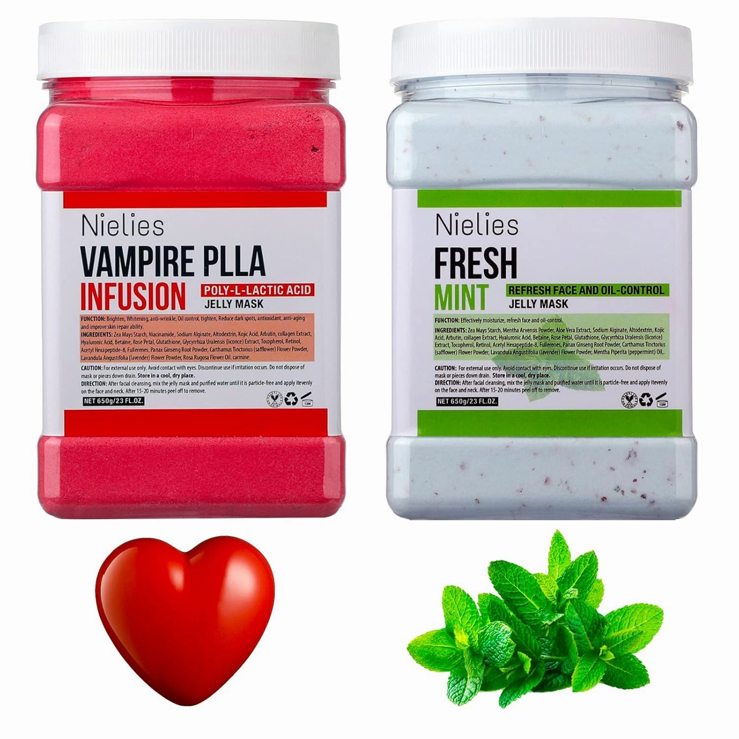 Vampire   Fresh Mint Jelly Mask, Facial Skin Care- Collagen Peel-Off Jelly Mask Set For Facials, Face Mask For Instant Hydration, Vegan Peel Off Face Mask, For Refreshing