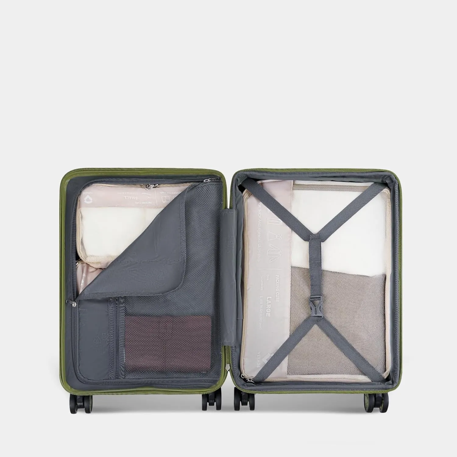 VERAGE Carry On Luggage With Spinner Wheels, Expandable Hardshell Spinner Suitcase for Travel, TSA Approved, (Carry-On 20-Inch, Green)