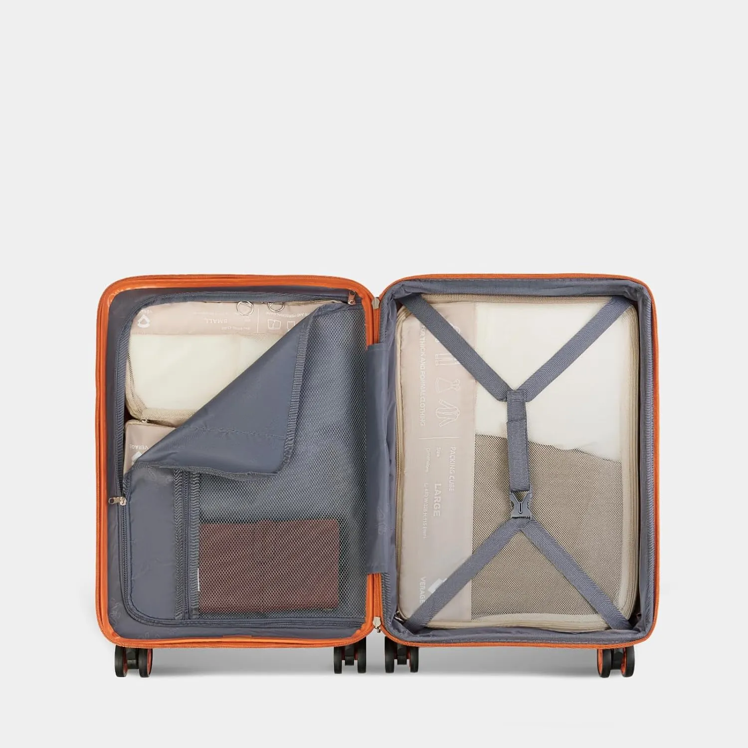 VERAGE Carry On Luggage With Spinner Wheels, Expandable Hardshell Spinner Suitcase for Travel, TSA Approved, (Carry-On 20-Inch, Orange)