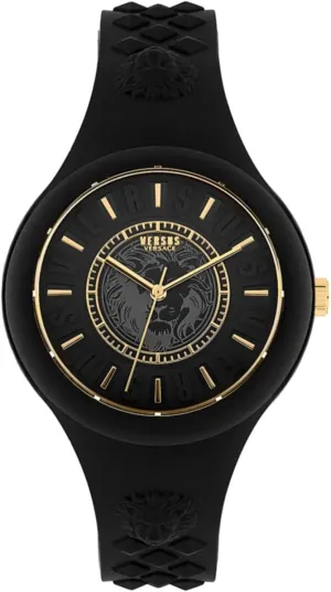 Versus Versace Womens Fire Island Fashion Watch. Adjustable and Sporty Silicone Strap. Includes Travel Gift Pouch.
