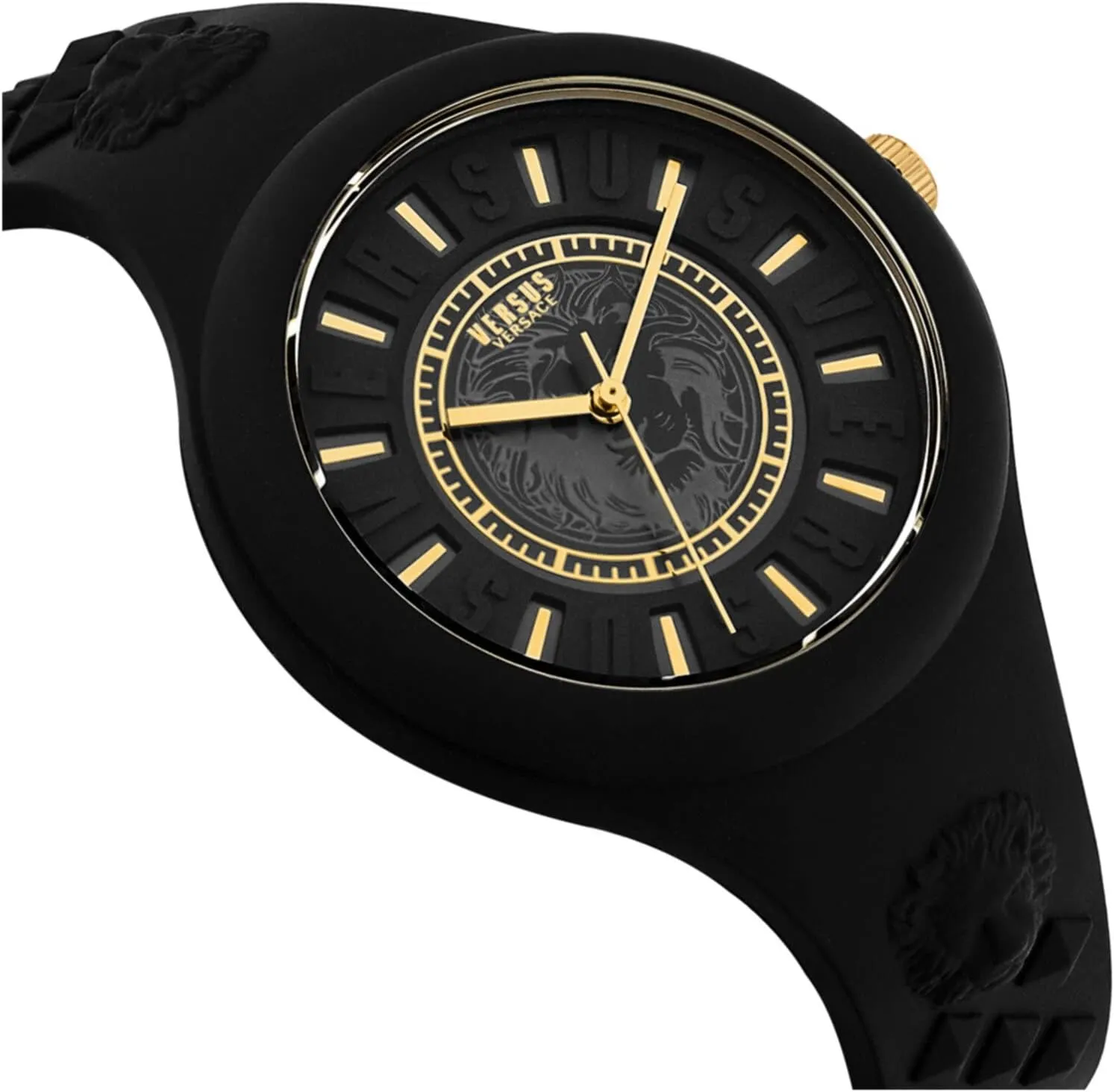 Versus Versace Womens Fire Island Fashion Watch. Adjustable and Sporty Silicone Strap. Includes Travel Gift Pouch.