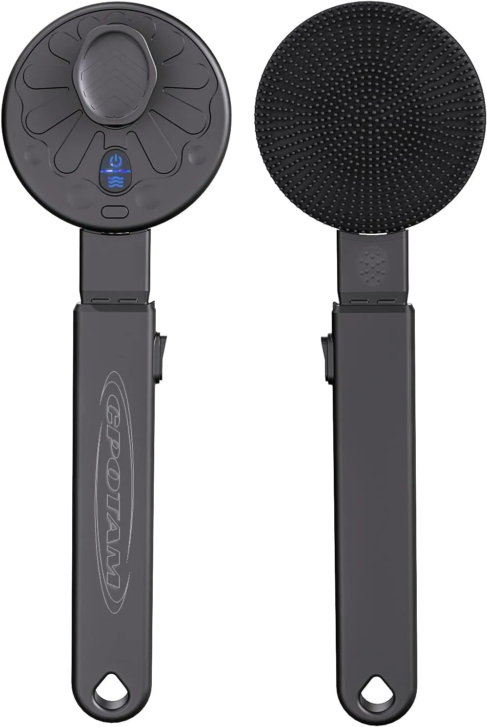 Vibrating Back Scrubber for Shower with Retractable Handle, Soft Silicone Back Scrubber for Shower, Luxury Massage Body Brush for Deep Clean, 4 Vibrating Modes, Rechargeable