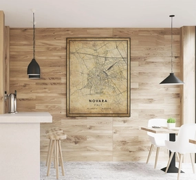 Vintage Poster of Novara Italy | 11x17 12x18 16x24 24x36 Unframed Wall Art | Antique Rustic Print | City Traveler Gift | Home Office Decor