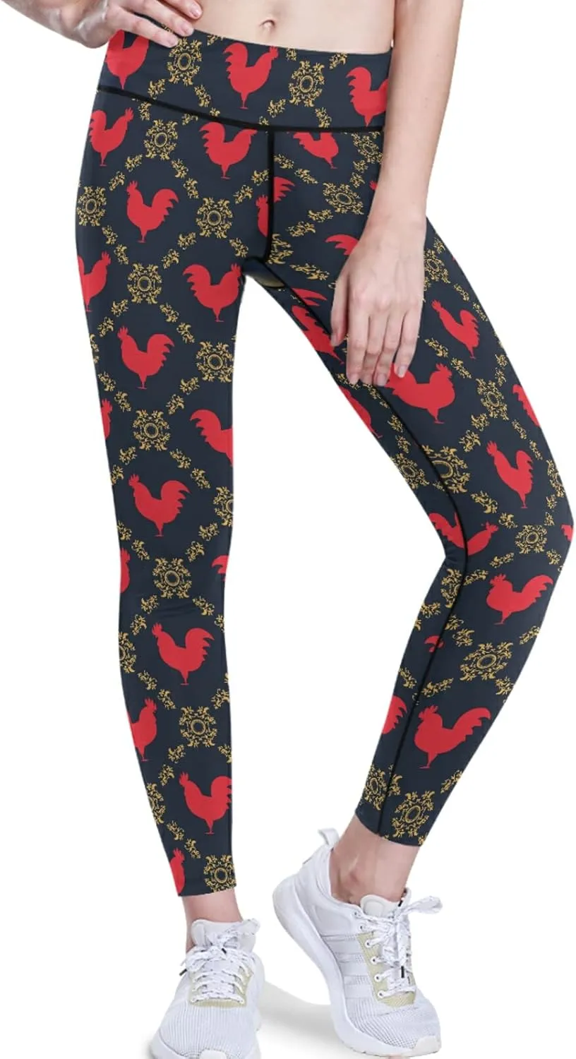 visesunny Women's Yoga Pants High Waisted Tummy Control Non See-Through Running Workout Leggings with Pockets Athletic Pant