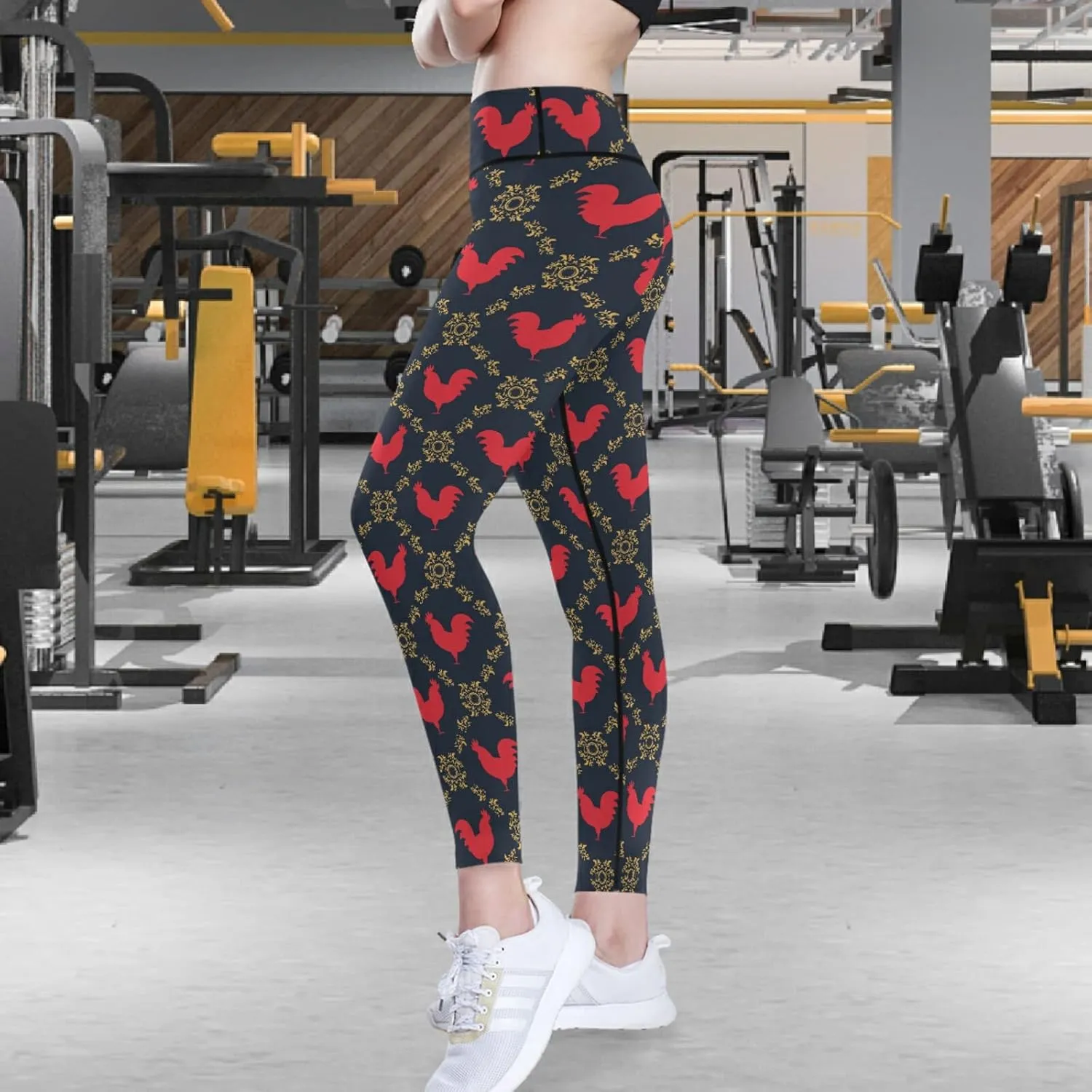 visesunny Women's Yoga Pants High Waisted Tummy Control Non See-Through Running Workout Leggings with Pockets Athletic Pant