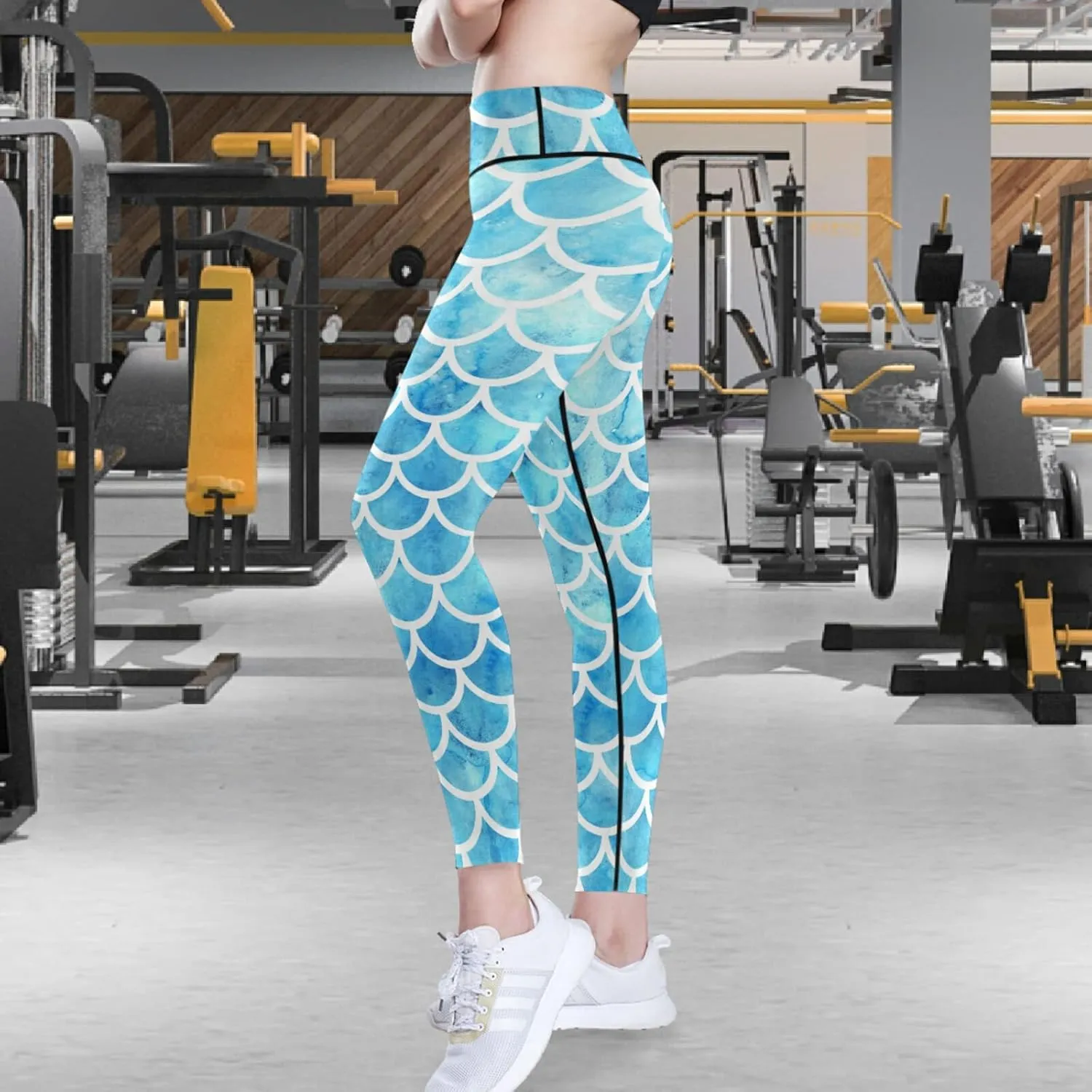 visesunny Women's Yoga Pants High Waisted Tummy Control Non See-Through Running Workout Leggings with Pockets Athletic Pant