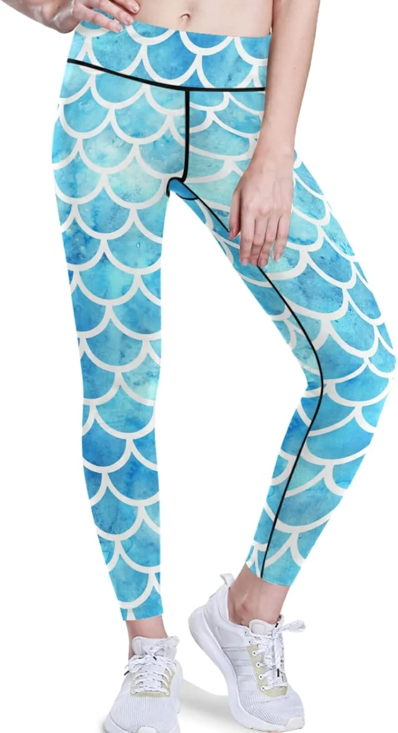 visesunny Women's Yoga Pants High Waisted Tummy Control Non See-Through Running Workout Leggings with Pockets Athletic Pant
