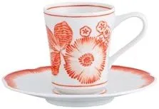 Vista Alegre Oscar De La Renta Coralina Coffee Cup & Saucer