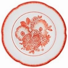 Vista Alegre Oscar De La Renta Coralina Dinner Plate