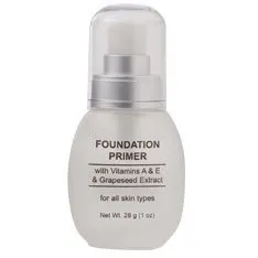 Vita Shoppe Makeup Foundation Mineral Infused Face Primer - Paraben Free/Talc Free Vitamin A & E and Grape Seed Extract 1.0 Oz. Bottle