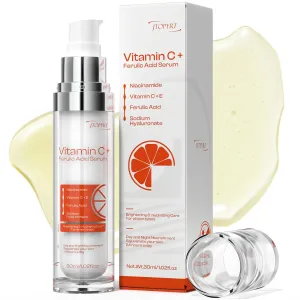Vitamin C Face Serum: Skin Tone and Wrinkle Reduction - Nighttime Routine for Radiant Complexion in Fashion Women
