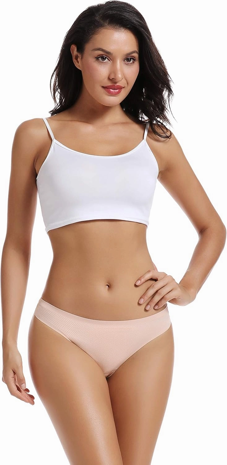 voenxe Seamless Women Underwear Thongs,No Show Ladies Thong,No Line Workout Breathable Comfortable Panties,Soft Undies,5-Pack