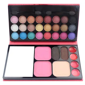 Vtrem Cosmetic Make up Palette Set Kit, 24 Colors Eyeshadow/Lip Glosses/Eyebrow Powder/Blushers/Pressed Powder/Mirror/Brushes, All-in-One Makeup Gift Set for Teens Girls Beginners Pros