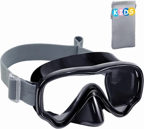 Vvinca Kids Swim Goggles with Fabric Strap No Tangle Pain-Free, Anti-Fog Swimming Pool Goggle No Leak for Toddlers Girls Boys