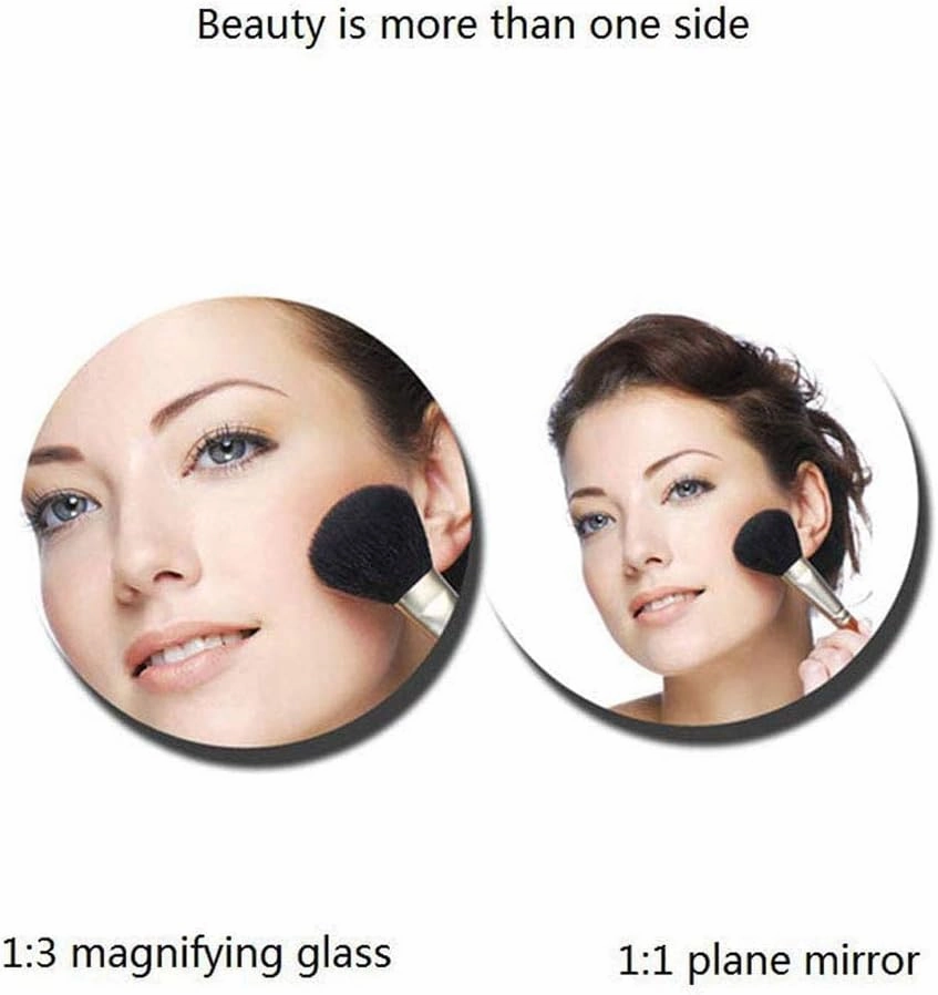 Wall Mounted Makeup Mirror, 10X/3X Magnification 8 Inch Two-Sided Swivel Vanity Mirror Extendable Bathroom Cosmetic Shaving Mirror Chrome Finish (Color : 10xsilverscrew6inch)
