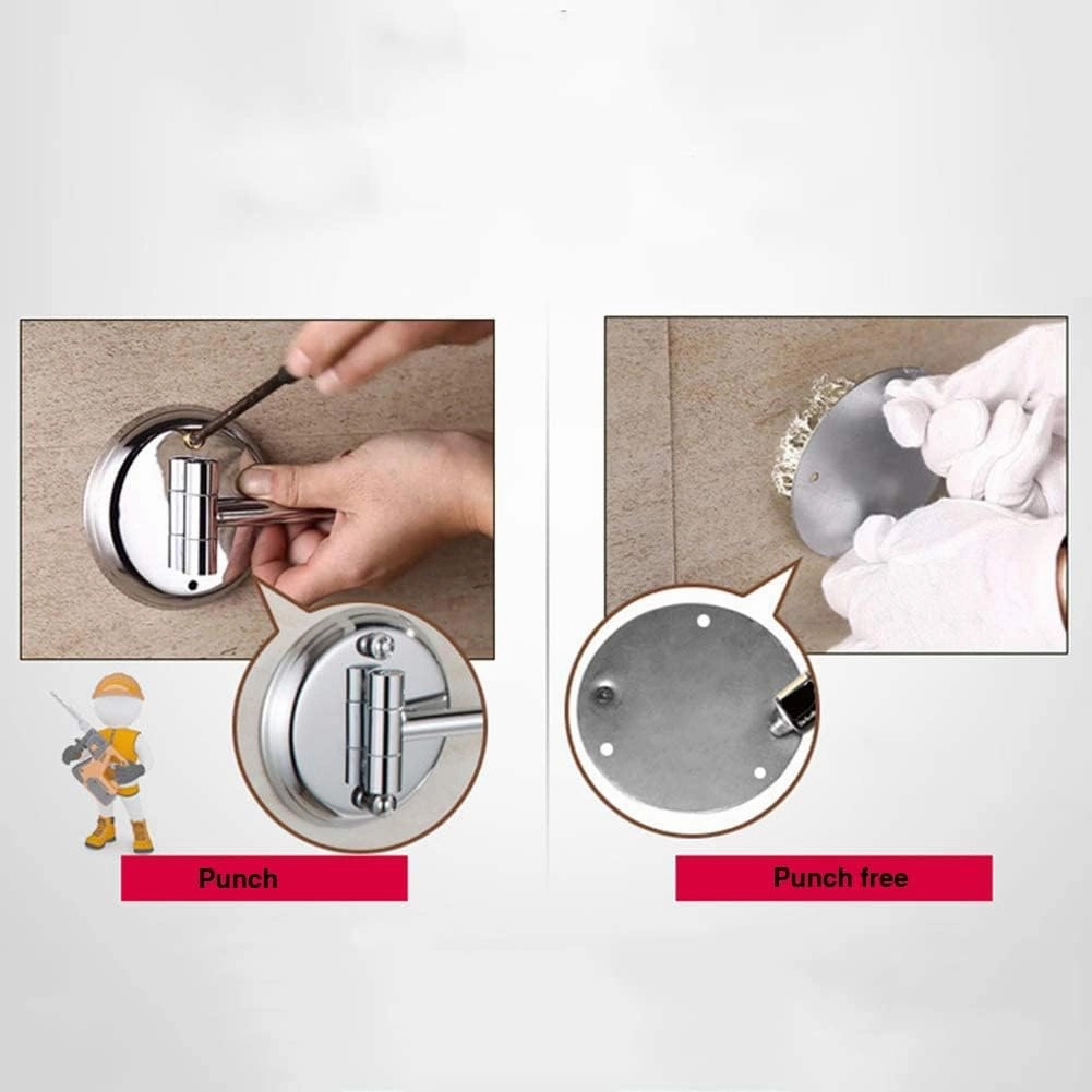 Wall Mounted Makeup Mirror, 10X/3X Magnification 8 Inch Two-Sided Swivel Vanity Mirror Extendable Bathroom Cosmetic Shaving Mirror Chrome Finish (Color : 10xsilverscrew6inch)