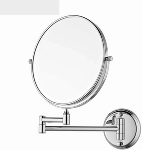Wall Mounted Makeup Mirror, 10X/3X Magnification 8 Inch Two-Sided Swivel Vanity Mirror Extendable Bathroom Cosmetic Shaving Mirror Chrome Finish (Color : 7xsilverscrew8inch)