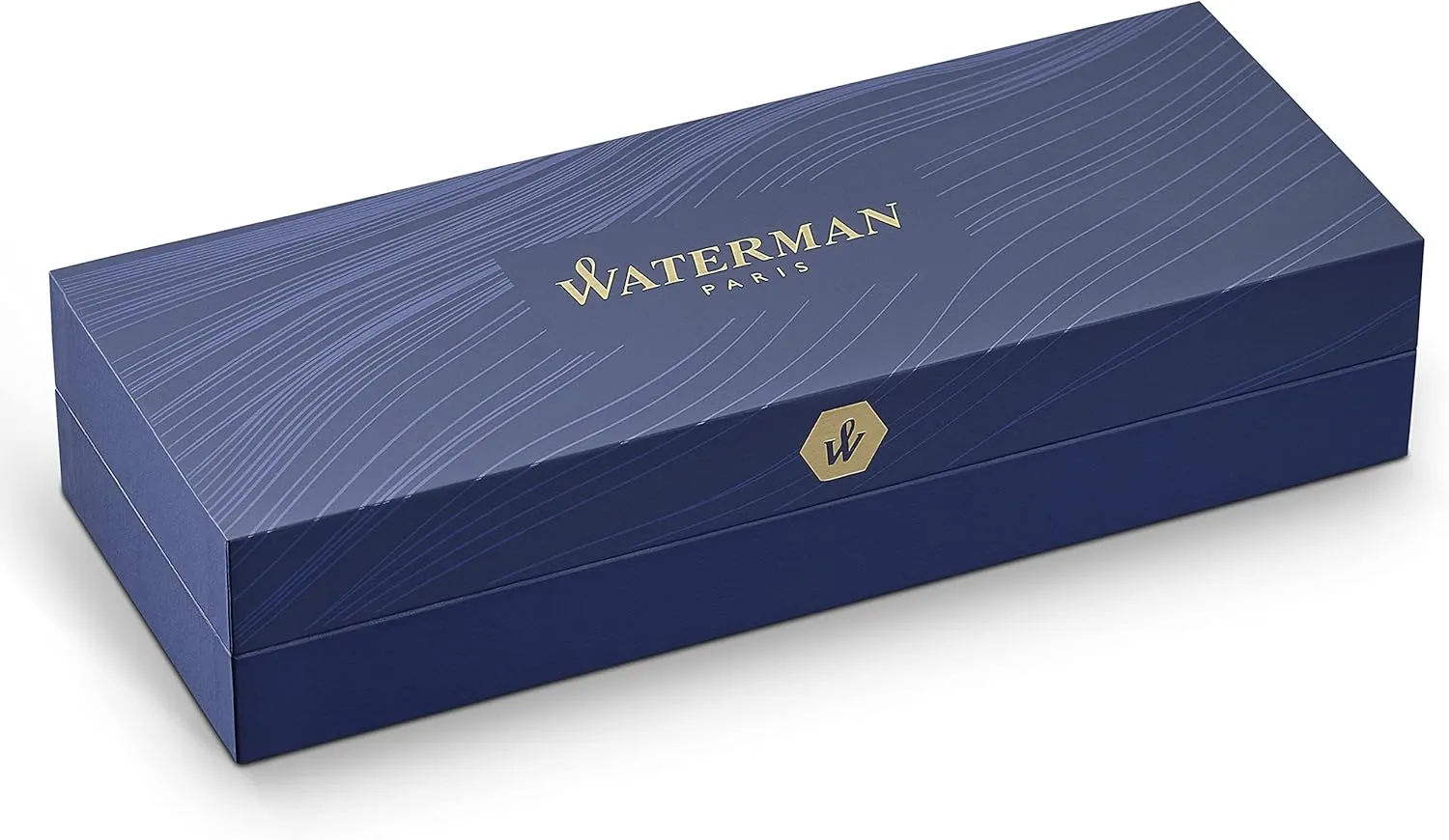 Waterman Duofold Centennial Fountain Pen, Classic Black with Gold Trim, Medium Solid Gold Nib, Black Ink and Convertor, Premium Gift Box