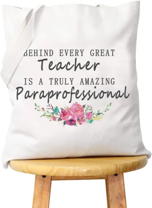 WCGXKO Paraeducator Gift Para Teacher Gift Paraprofessional Zipper Pouch Cosmetics Bag Appreciation Gift for Para (AMAZING Paraprofessional tote)