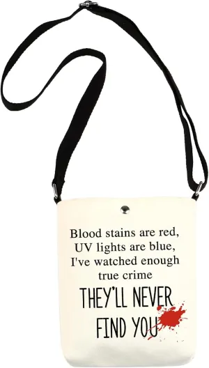 WCGXKO True Crime Gift True Crime Junkie Gift Crime Show Lover Zipper Pouch Makeup Bag (FIND YOU XK)