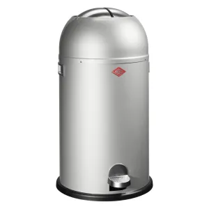 Wesco 184 631 Kickmaster Waste Collector 33 liters Silver 37.5 x 37.5 x 69cm (L/W/H), Stainless Steel