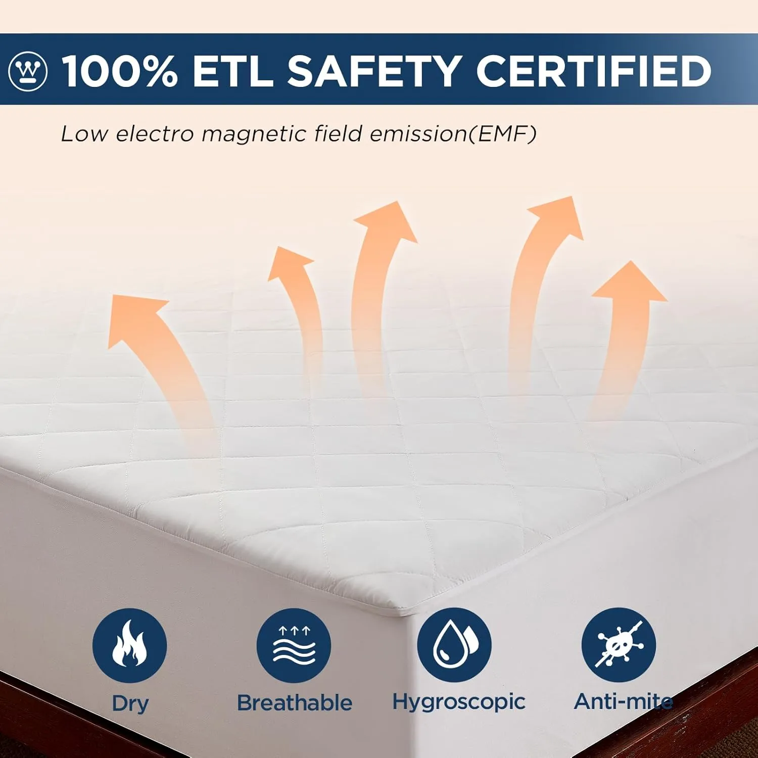 Westinghouse Queen Size Heated Mattress Pad, Electric Bed Warmer with 10 Heat Setting Dual Controller & 1-12 Hours Auto Off, Fit Up to 17" Deep Pocket, Machine Washable, 60x80 Inch