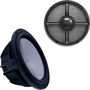 wet sounds Revo 10" Subwoofer & Grill - Black Subwoofer & Black Closed Face XW Grill - 2 Ohm