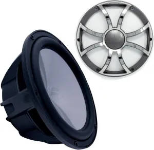 wet sounds Revo 12" Subwoofer & Grill - Black Subwoofer & Gunmetal Stainless Steel Grill - 2 Ohm