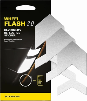 Wheel Flash 2.0 - Reflective Stickers for Bicycle Rims and Wheels - Bicycle Sticker, Reflective Sticker, Self Adhesive Reflective Tape (Silver)