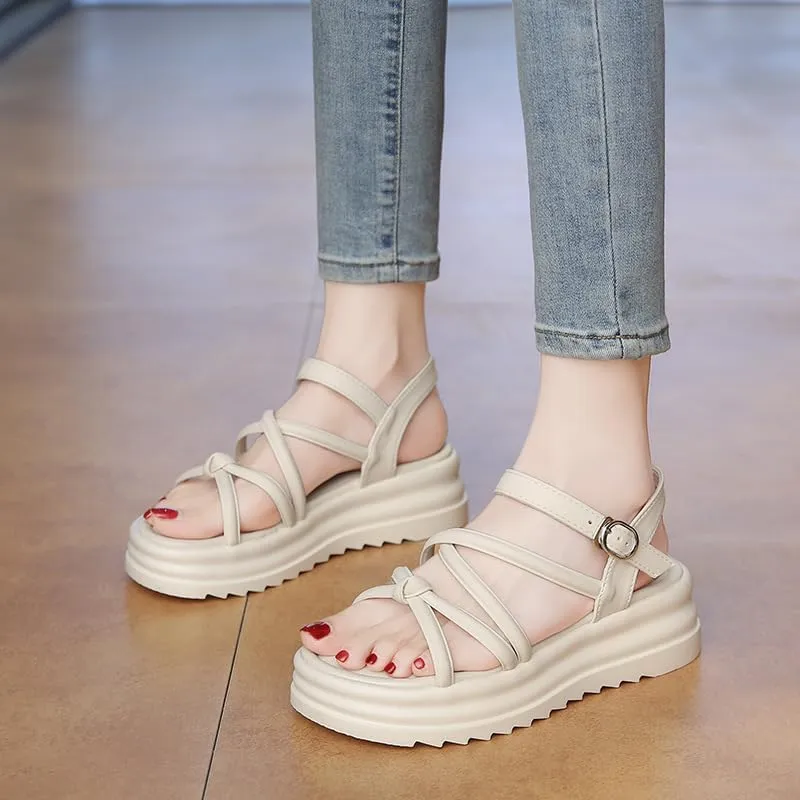 Women's open-toe casual fashion sandals, anti-slip and breathable, outdoor beach
