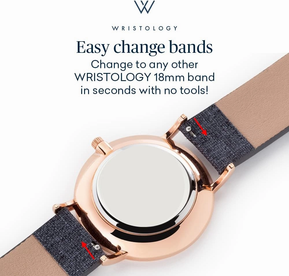 Wristology 19 Options - Maxi Numbers Watch, Silicone Band - Interchangeable Silicone Strap - Easy to Read Analog Face with Second Hand for Women, Men, Nurses, Teachers, Seniors, EMT Olivia