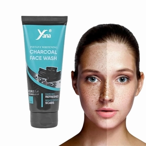Yana Charcoal Pigmentation Face Wash travel size & Cleanser For Women By Korean Technoloy | Charcoal Face Wash Scrub | Side-effect Free