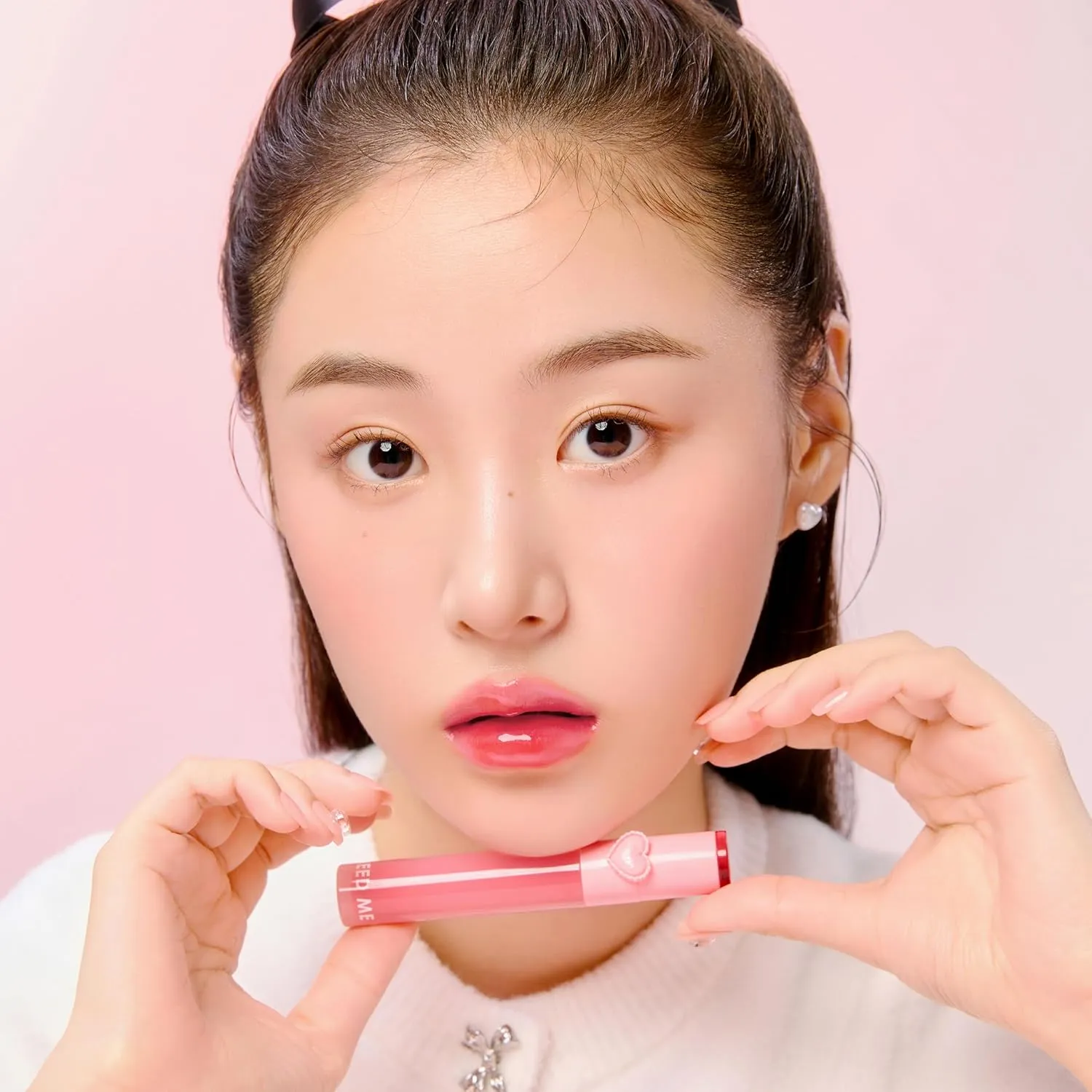 YNM Heart Jelling Tint (06 PLUM JELLING, 0.09 oz) Silicone Lip Brush Included, K-Beauty, Non-Sticky, Moisturizing, Smudge-Proof, Korean Lip Tint, Long-Lasting, Vivid Color