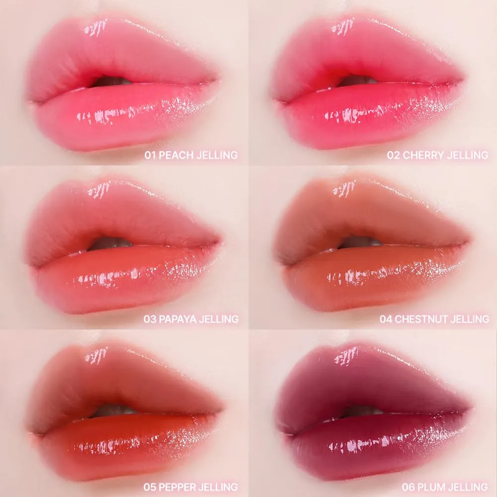 YNM Heart Jelling Tint (06 PLUM JELLING, 0.09 oz) Silicone Lip Brush Included, K-Beauty, Non-Sticky, Moisturizing, Smudge-Proof, Korean Lip Tint, Long-Lasting, Vivid Color