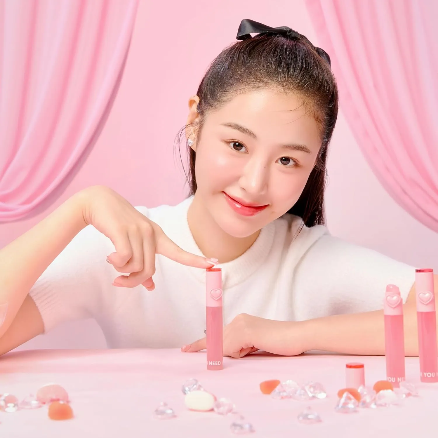 YNM Heart Jelling Tint (06 PLUM JELLING, 0.09 oz) Silicone Lip Brush Included, K-Beauty, Non-Sticky, Moisturizing, Smudge-Proof, Korean Lip Tint, Long-Lasting, Vivid Color
