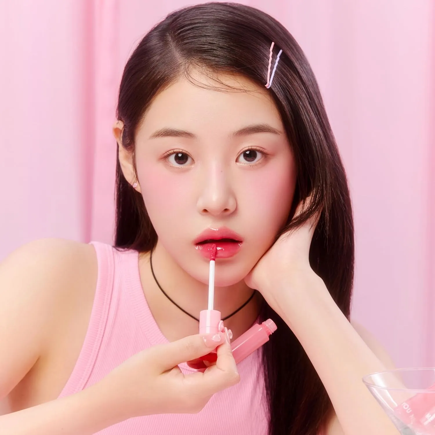 YNM Heart Jelling Tint (06 PLUM JELLING, 0.09 oz) Silicone Lip Brush Included, K-Beauty, Non-Sticky, Moisturizing, Smudge-Proof, Korean Lip Tint, Long-Lasting, Vivid Color