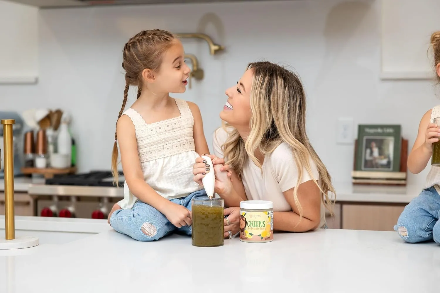 Young   Healthy Fit Kids Greens Powder, 30 Servings, Lion Lemonade, Superfood Drink Mix With Fiber for Digestive Health, Organic Fruits & Vegetables, Antioxidants, Real Food Ingredients, Ages 2 