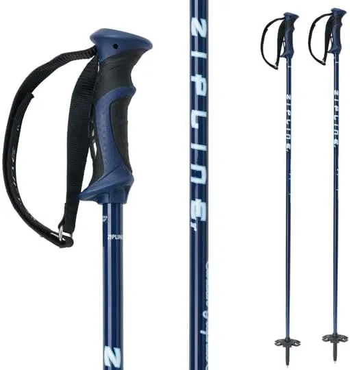 Zipline Blurr 16.0 Graphite Composite Downhill Ski Poles - Lightweight, Durable, Freeride All-Mountain, Ergonomic Grip, Ideal for All-Mountain Skiing - Choice of Gold Medalist David Wise